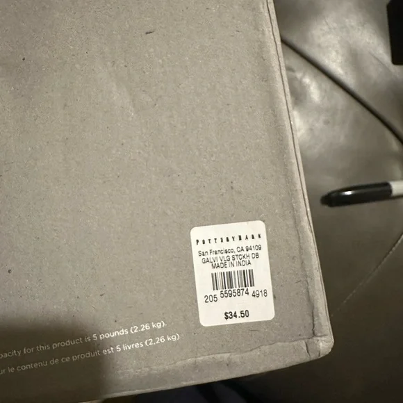 Pottery Barn Galvanized Metal stocking holder - Picture 4 of 5